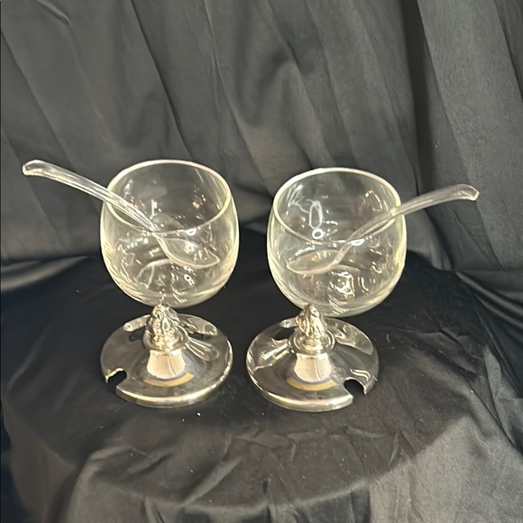 Vintage Sheridan FPS Silver & Glass Jelly & Condiment Set (w spoons) - Picture 6 of 12
